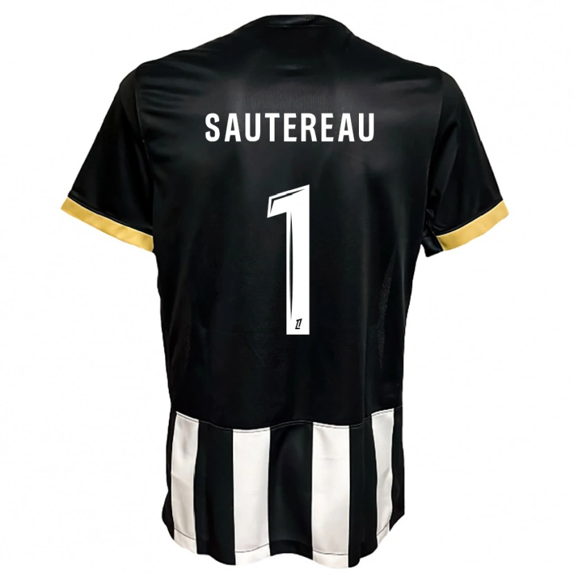 DanxenキッズEnzo Sautereau#1黒白ホームシャツ2025/26ジャージーユニフォーム