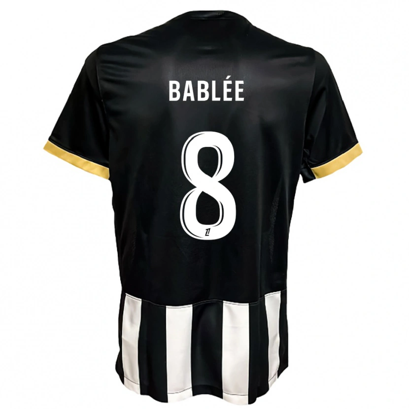 DanxenキッズAlix Bablée#8黒白ホームシャツ2025/26ジャージーユニフォーム