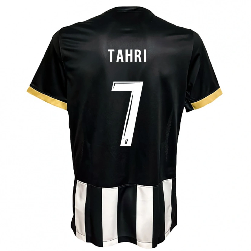 DanxenキッズSofiane Tahri#7黒白ホームシャツ2025/26ジャージーユニフォーム