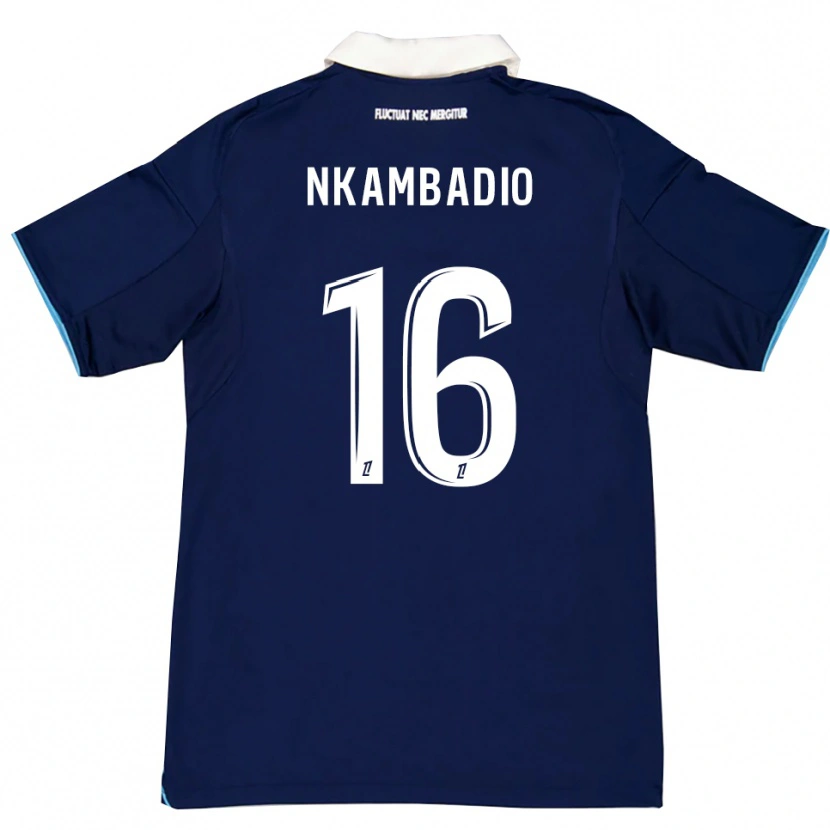 Danxenキッズオベド・ヌカンバディオ#16濃青白ホームシャツ2025/26ジャージーユニフォーム