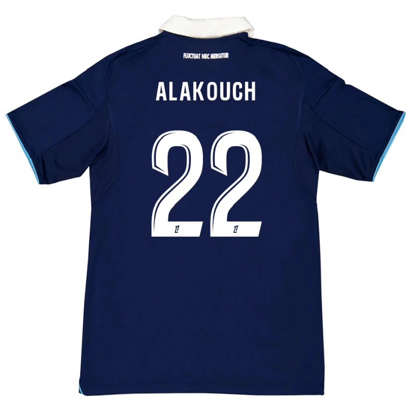 Danxenキッズソフィアン・アラクシュ#22濃青白ホームシャツ2025/26ジャージーユニフォーム