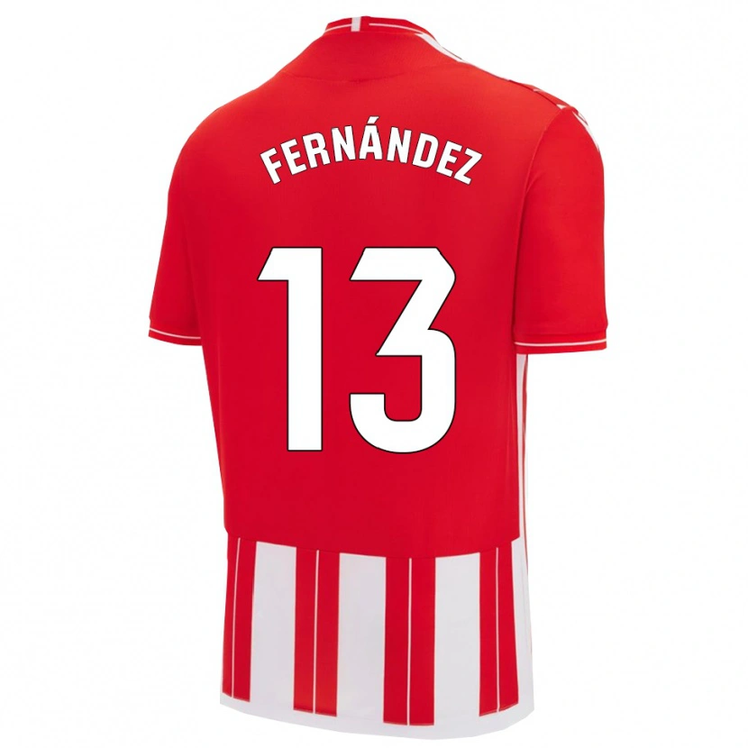 DanxenキッズAndrés Fernández#13赤白ホームシャツ2025/26ジャージーユニフォーム