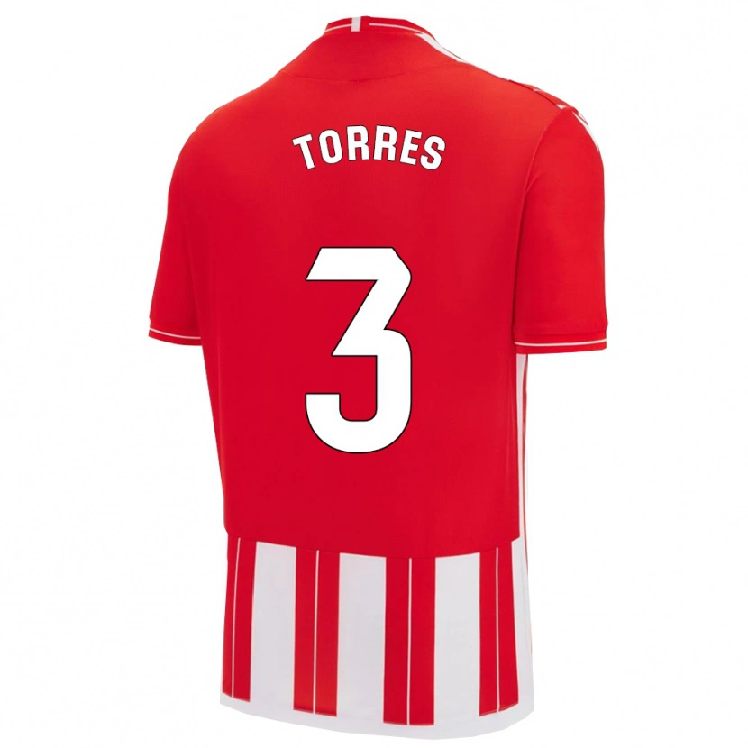 DanxenキッズÁlex Torres#3赤白ホームシャツ2025/26ジャージーユニフォーム