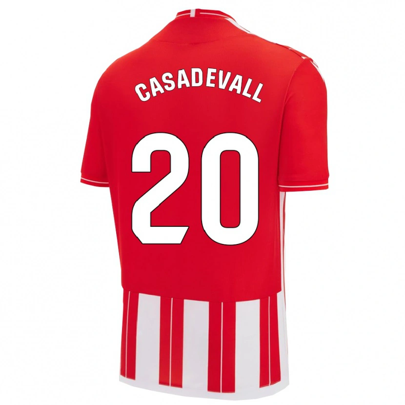 DanxenキッズMarçal Casadevall#20赤白ホームシャツ2025/26ジャージーユニフォーム