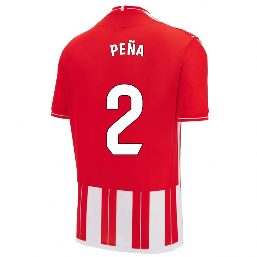 DanxenキッズMiguel Peña#2赤白ホームシャツ2025/26ジャージーユニフォーム