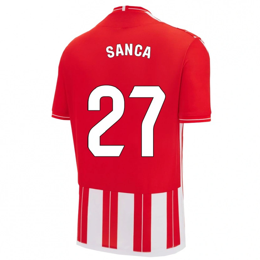 DanxenキッズMarciano Sanca#27赤白ホームシャツ2025/26ジャージーユニフォーム
