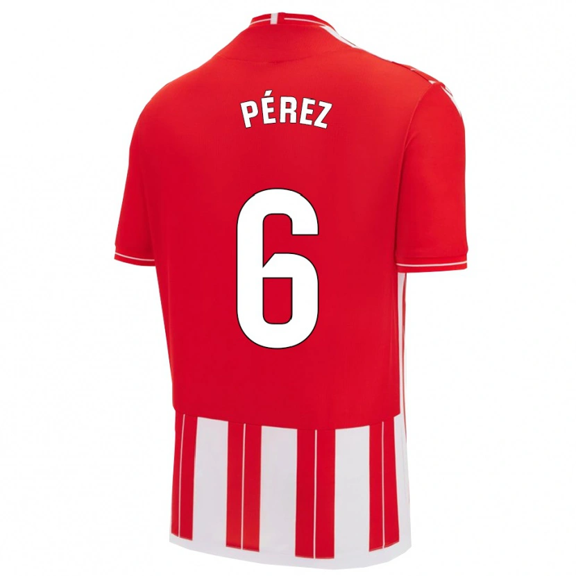 DanxenキッズRené Pérez#6赤白ホームシャツ2025/26ジャージーユニフォーム
