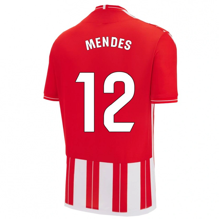 DanxenキッズAlex Mendes#12赤白ホームシャツ2025/26ジャージーユニフォーム