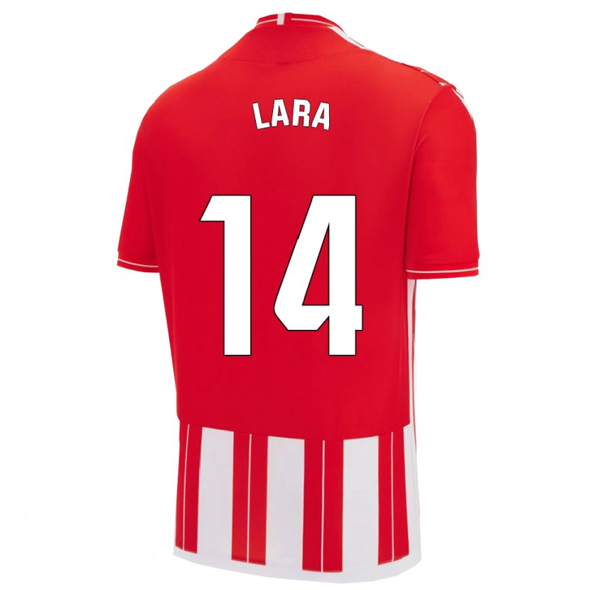 DanxenキッズLuis Lara#14赤白ホームシャツ2025/26ジャージーユニフォーム