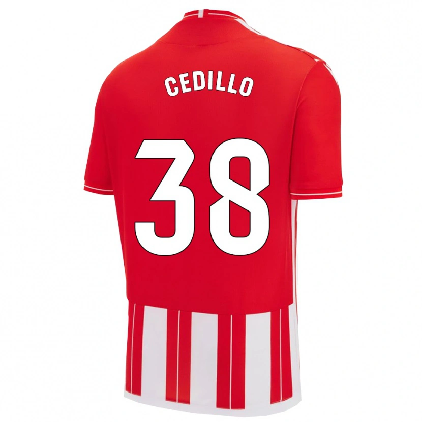 DanxenキッズPedro Cedillo#38赤白ホームシャツ2025/26ジャージーユニフォーム