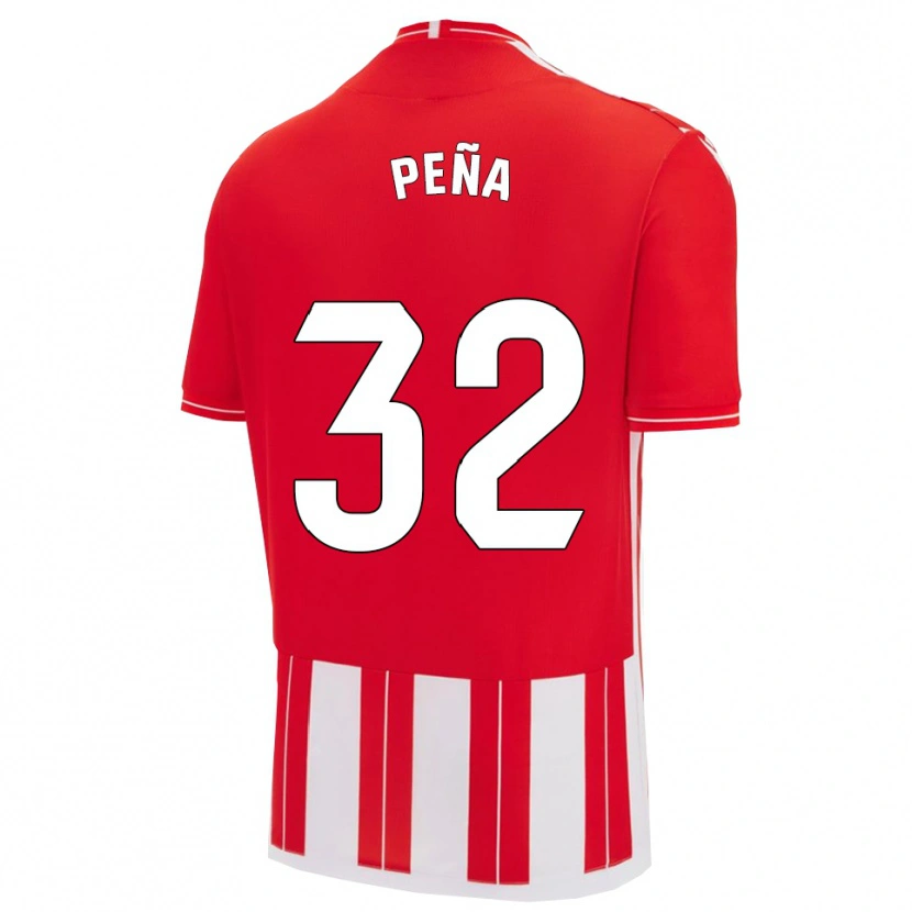 DanxenキッズMarcos Peña#32赤白ホームシャツ2025/26ジャージーユニフォーム