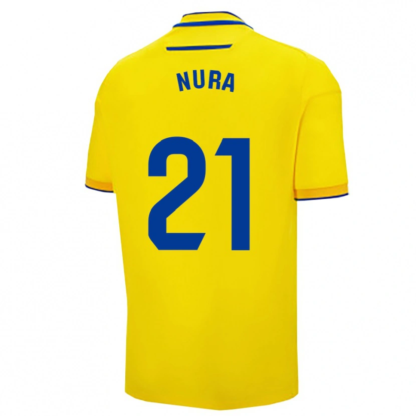 DanxenキッズNura Hegazy Ceballos#21黄紺ホームシャツ2025/26ジャージーユニフォーム