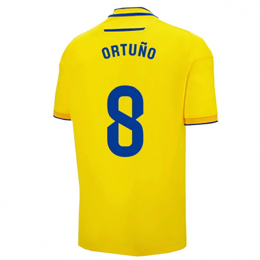 DanxenキッズSergio Ortuño#8黄紺ホームシャツ2025/26ジャージーユニフォーム