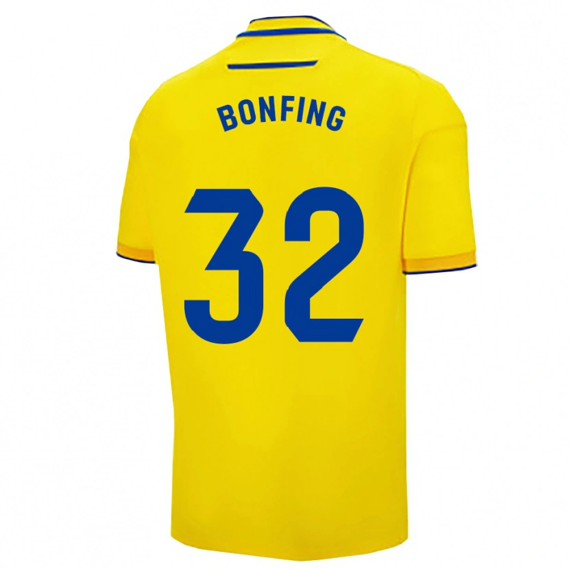 DanxenキッズBoubacar Bonfing#32黄紺ホームシャツ2025/26ジャージーユニフォーム