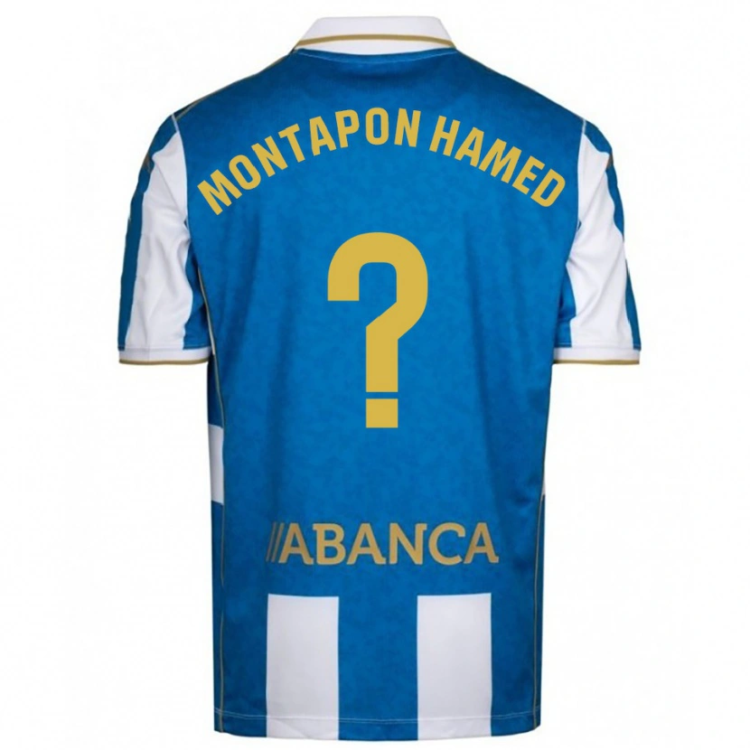 DanxenキッズFadil Montapon Hamed#0白青ホームシャツ2025/26ジャージーユニフォーム