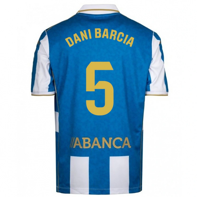 DanxenキッズDani Barcia#5白青ホームシャツ2025/26ジャージーユニフォーム