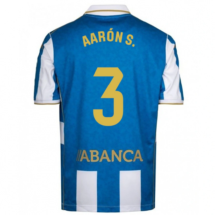 DanxenキッズAarón Sánchez#3白青ホームシャツ2025/26ジャージーユニフォーム