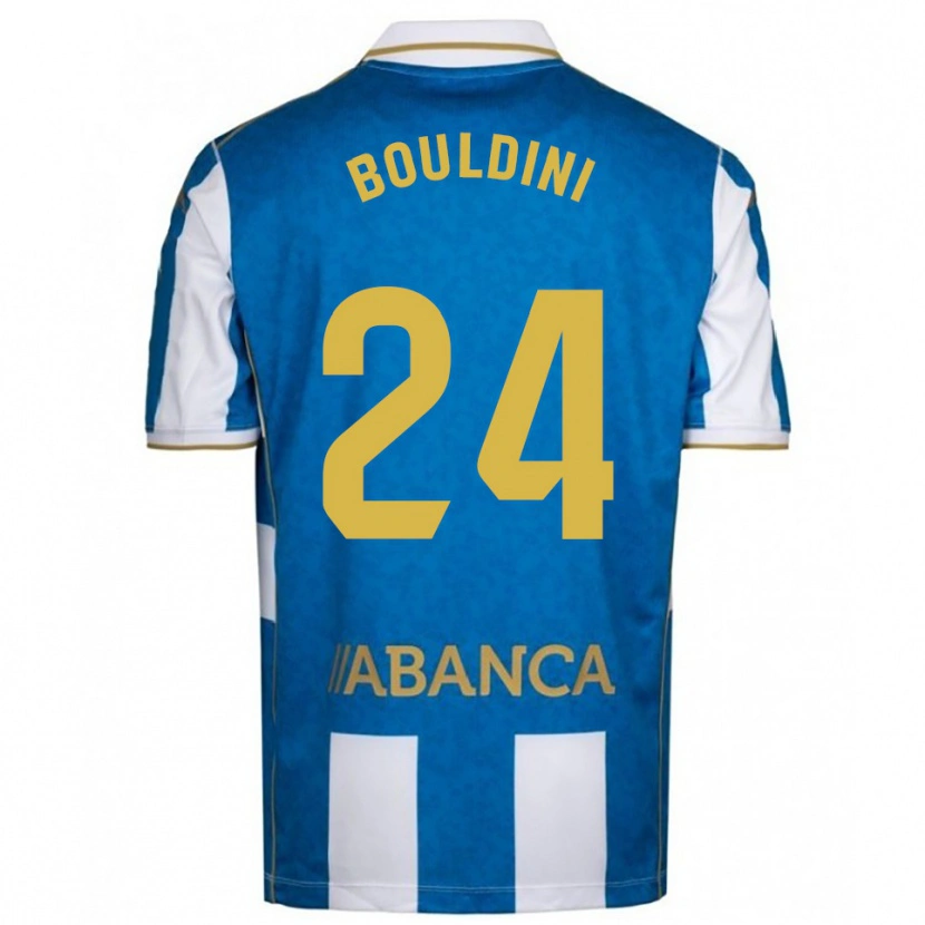 DanxenキッズMohamed Bouldini#24白青ホームシャツ2025/26ジャージーユニフォーム
