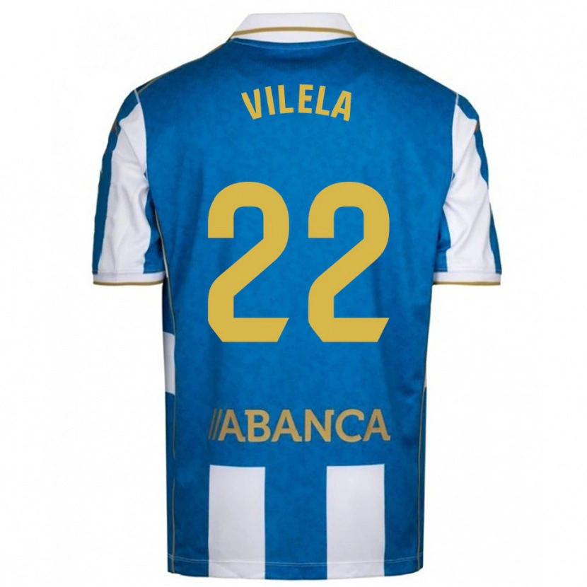 DanxenキッズRubén Vilela#22白青ホームシャツ2025/26ジャージーユニフォーム