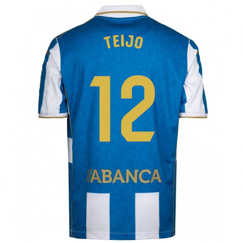 DanxenキッズQuique Teijo#12白青ホームシャツ2025/26ジャージーユニフォーム