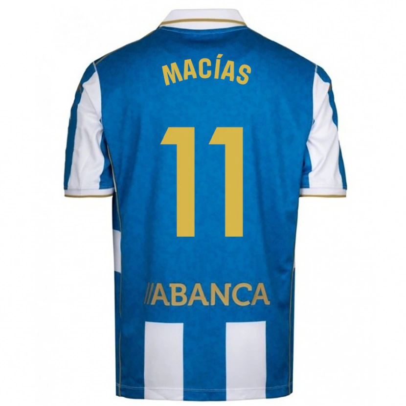 DanxenキッズLuisao Macías#11白青ホームシャツ2025/26ジャージーユニフォーム