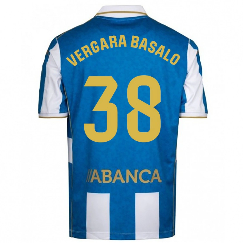 DanxenキッズDavid Vergara Basalo#38白青ホームシャツ2025/26ジャージーユニフォーム