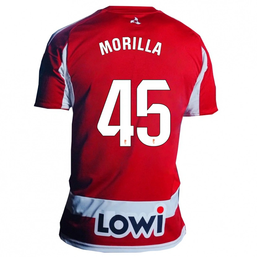 DanxenキッズDavid Morilla#45赤白ホームシャツ2025/26ジャージーユニフォーム