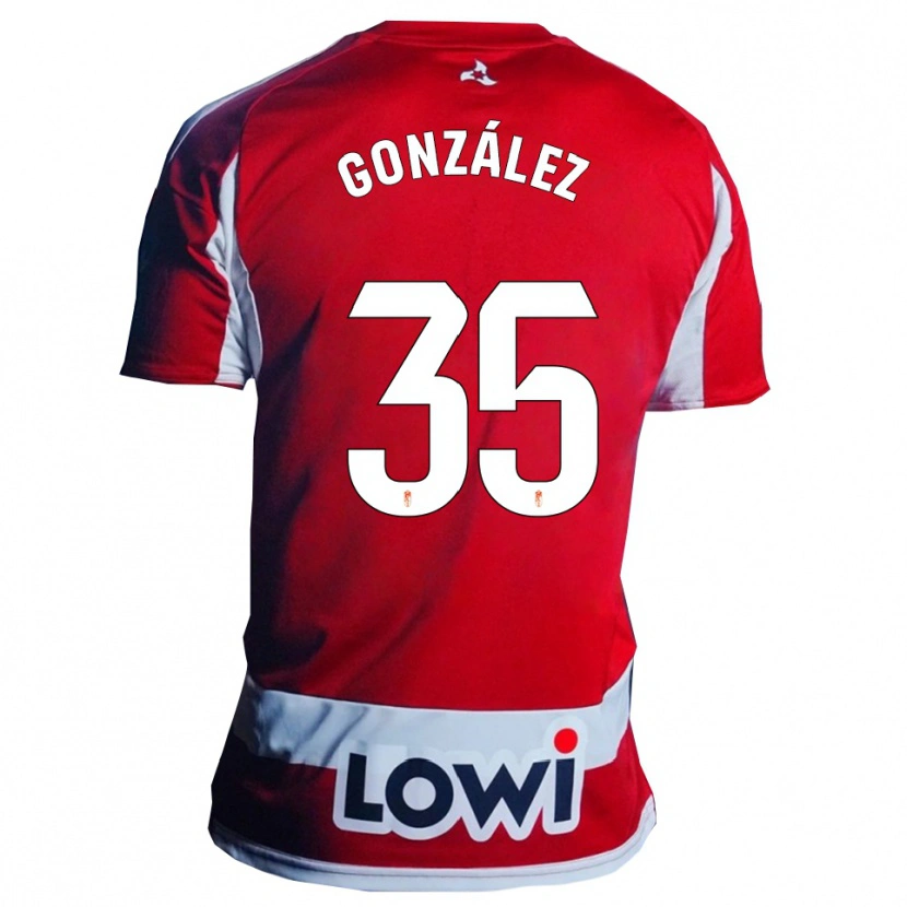 DanxenキッズIsra González#35赤白ホームシャツ2025/26ジャージーユニフォーム