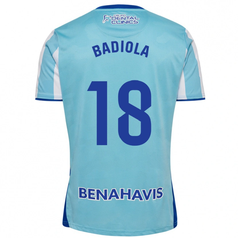 DanxenキッズIbon Badiola#18空色白ホームシャツ2025/26ジャージーユニフォーム