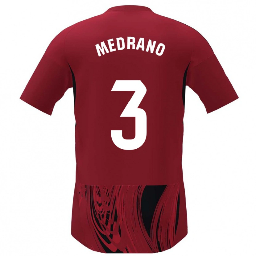 Danxenキッズフェルナンド・メドラノ#3赤黒ホームシャツ2025/26ジャージーユニフォーム