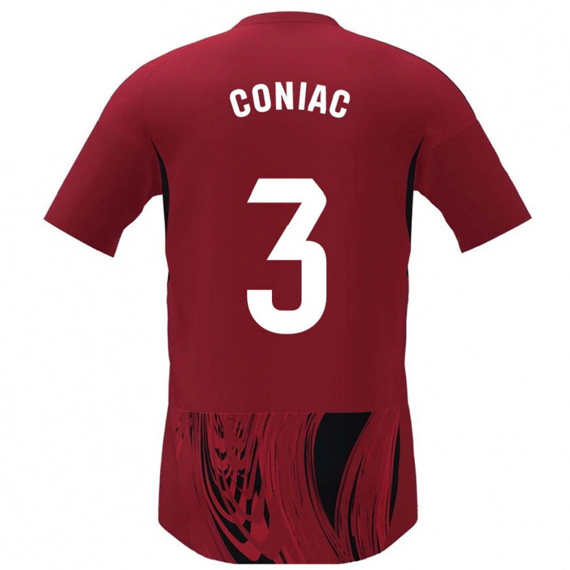 DanxenキッズEdu Coniac#3赤黒ホームシャツ2025/26ジャージーユニフォーム