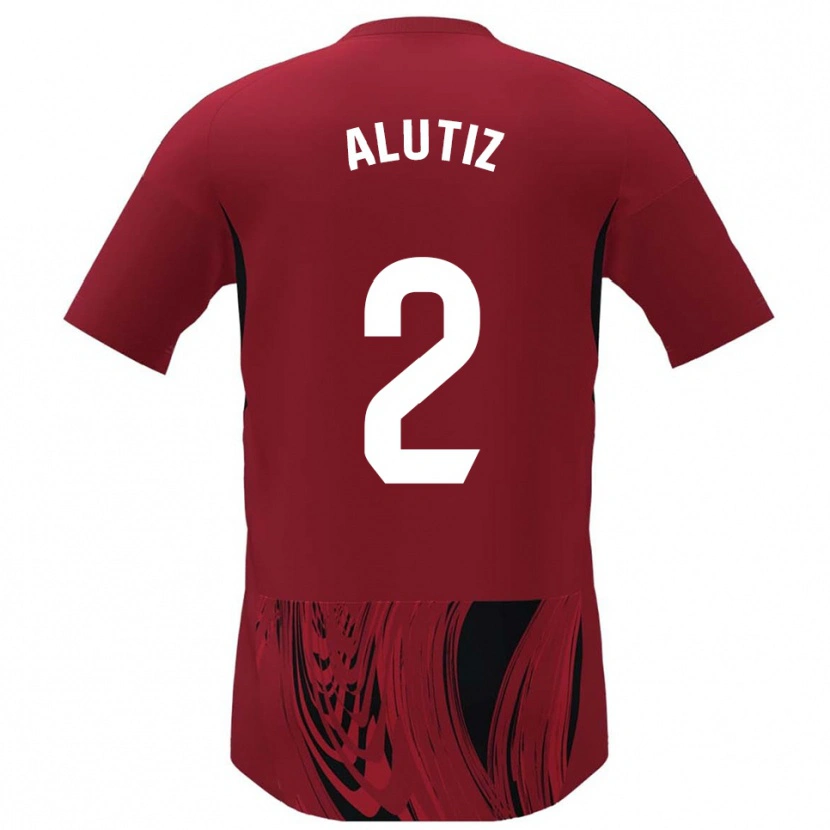 DanxenキッズHodei Alutiz#2赤黒ホームシャツ2025/26ジャージーユニフォーム