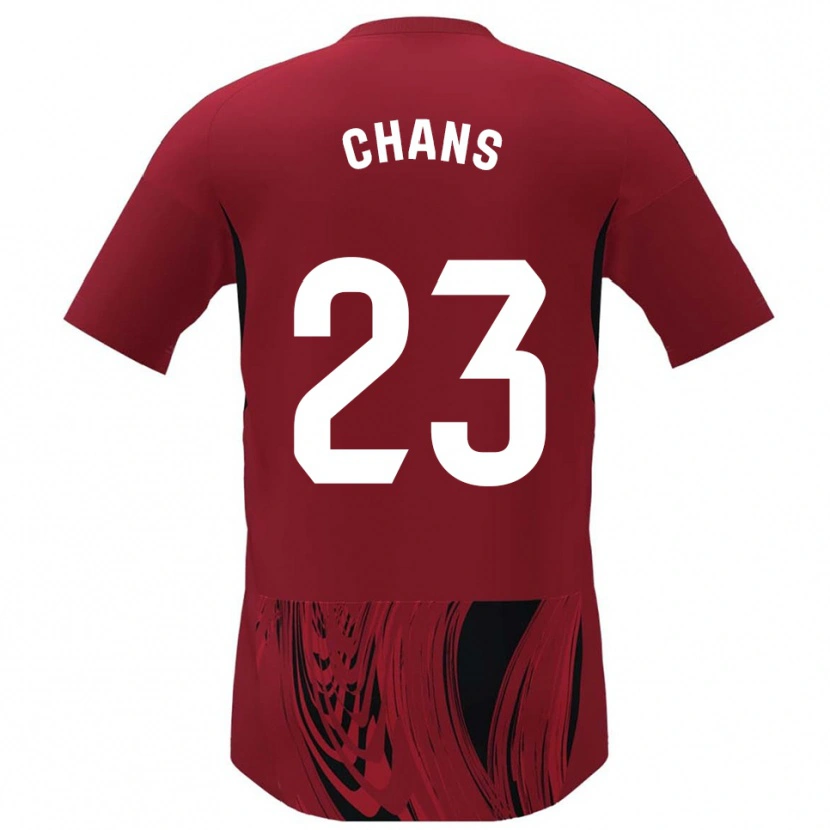 DanxenキッズÁngel Chans#23赤黒ホームシャツ2025/26ジャージーユニフォーム