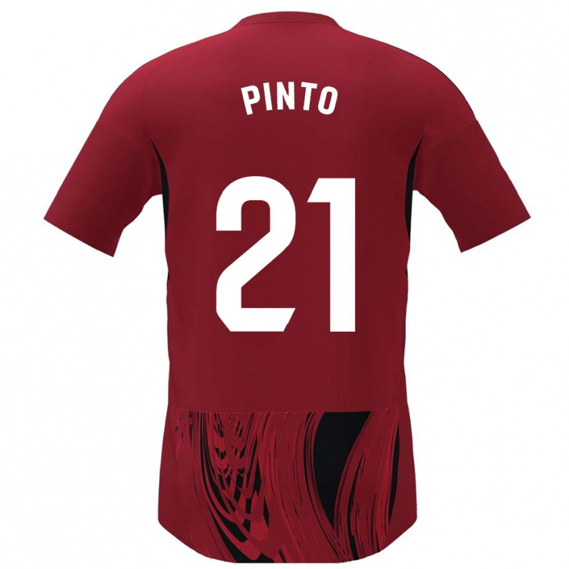 DanxenキッズYidne Pinto#21赤黒ホームシャツ2025/26ジャージーユニフォーム