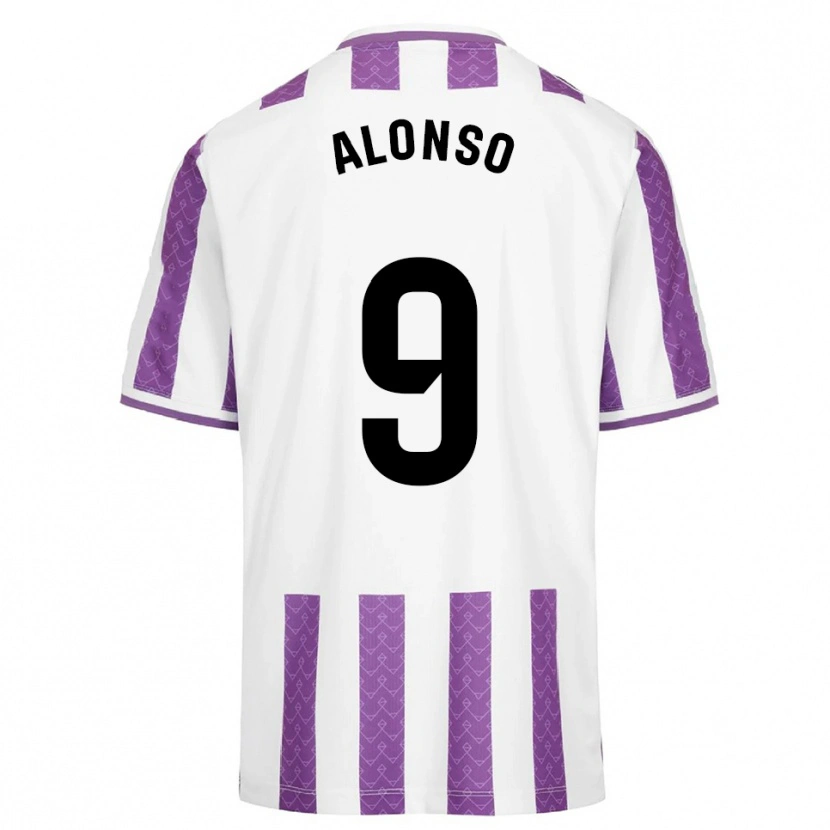 DanxenキッズMaría Alonso Hidalgo#9紫白ホームシャツ2025/26ジャージーユニフォーム