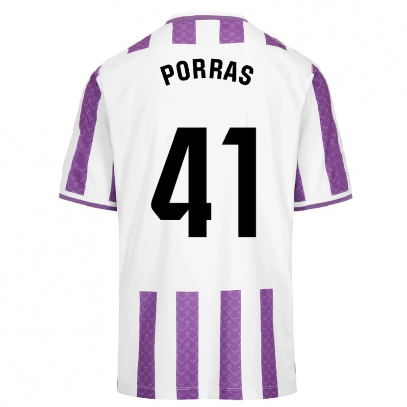 DanxenキッズCésar Porras#41紫白ホームシャツ2025/26ジャージーユニフォーム