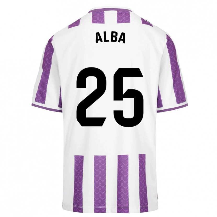 DanxenキッズAlba Acebes Rodríguez#25紫白ホームシャツ2025/26ジャージーユニフォーム