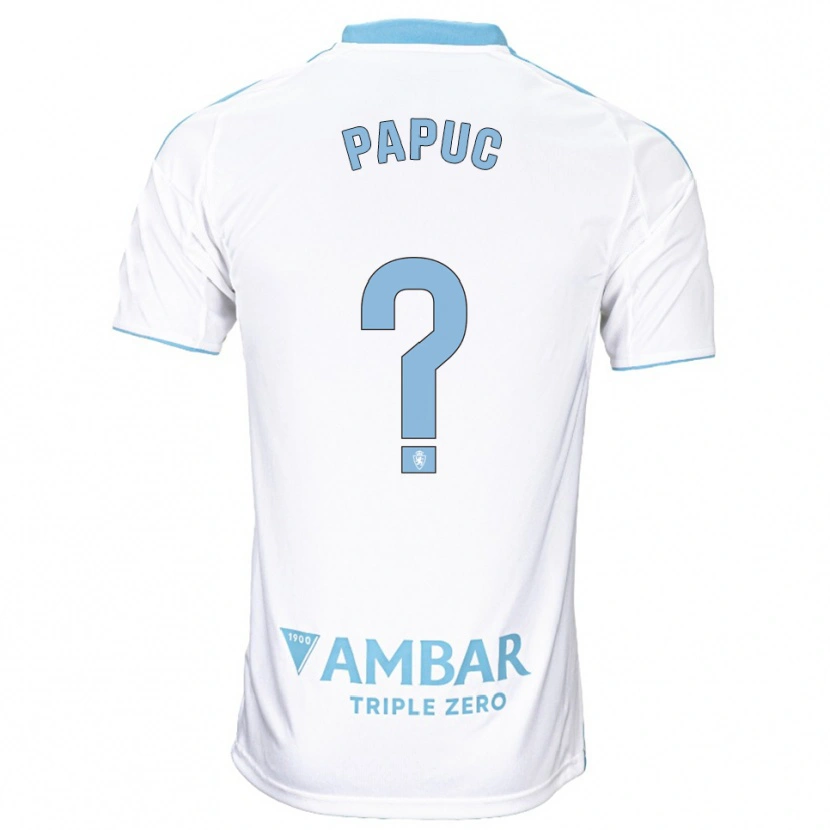 DanxenキッズDaniel Papuc#0白空色ホームシャツ2025/26ジャージーユニフォーム
