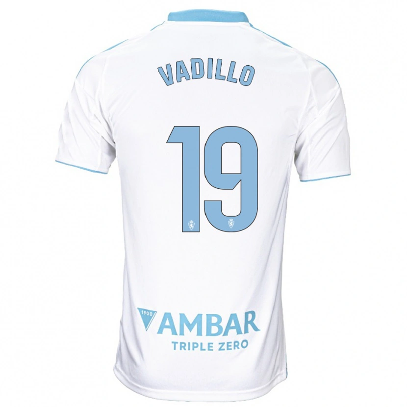 DanxenキッズIker Vadillo#19白空色ホームシャツ2025/26ジャージーユニフォーム