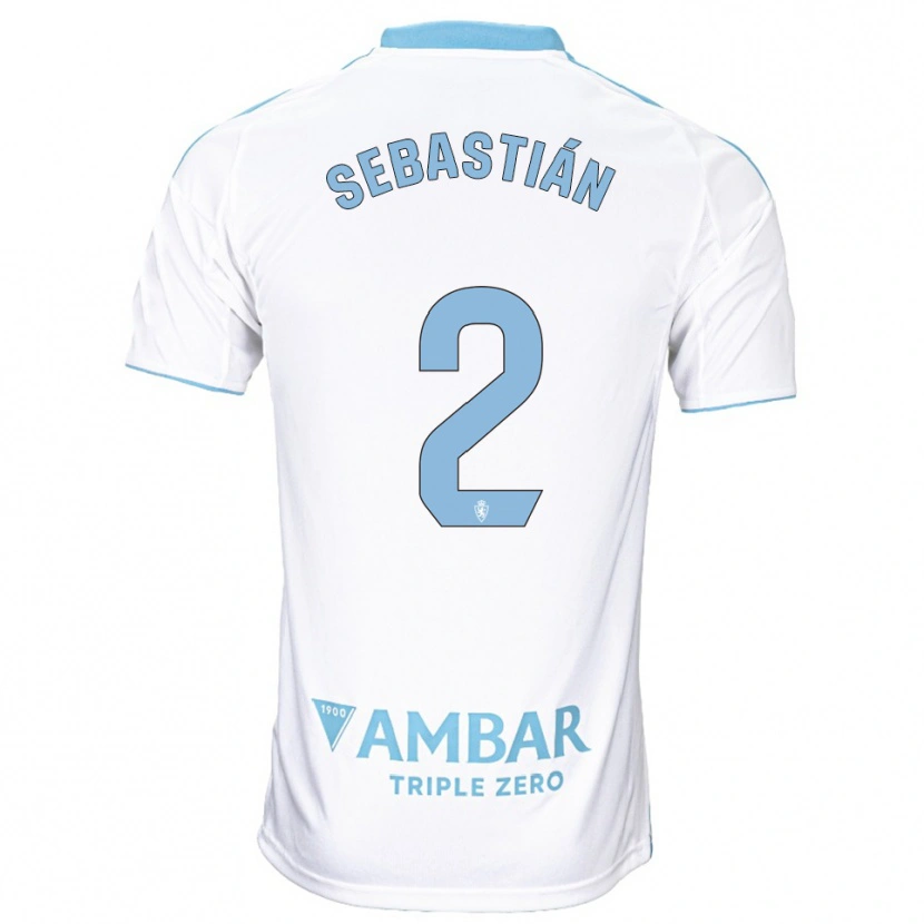 DanxenキッズJuan Sebastián#2白空色ホームシャツ2025/26ジャージーユニフォーム