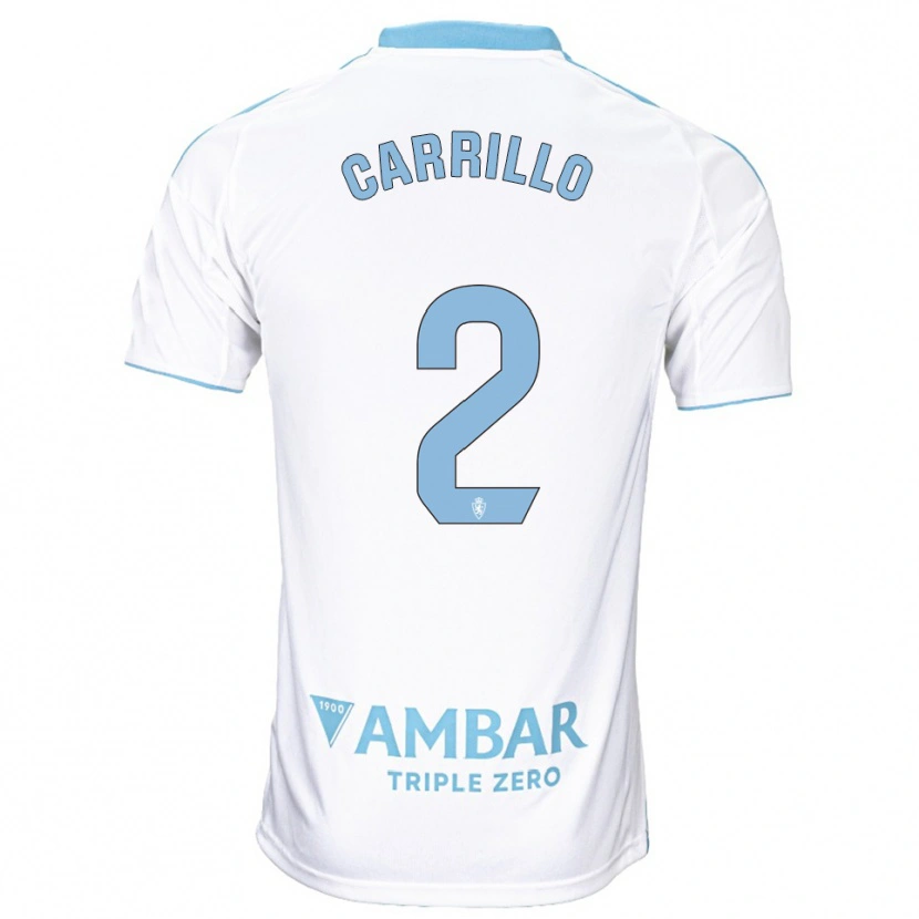 DanxenキッズHugo Carrillo#2白空色ホームシャツ2025/26ジャージーユニフォーム