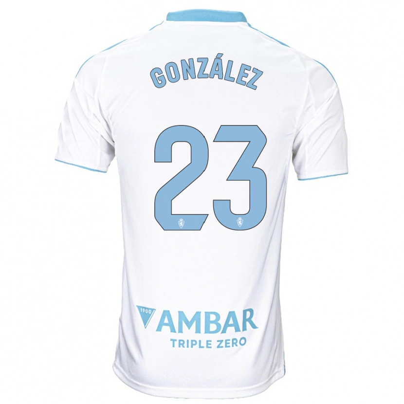 DanxenキッズÁlex González#23白空色ホームシャツ2025/26ジャージーユニフォーム
