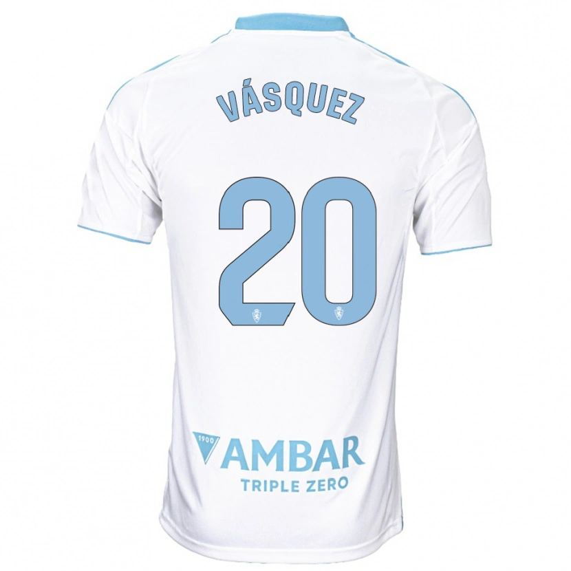 DanxenキッズJosé Vásquez#20白空色ホームシャツ2025/26ジャージーユニフォーム