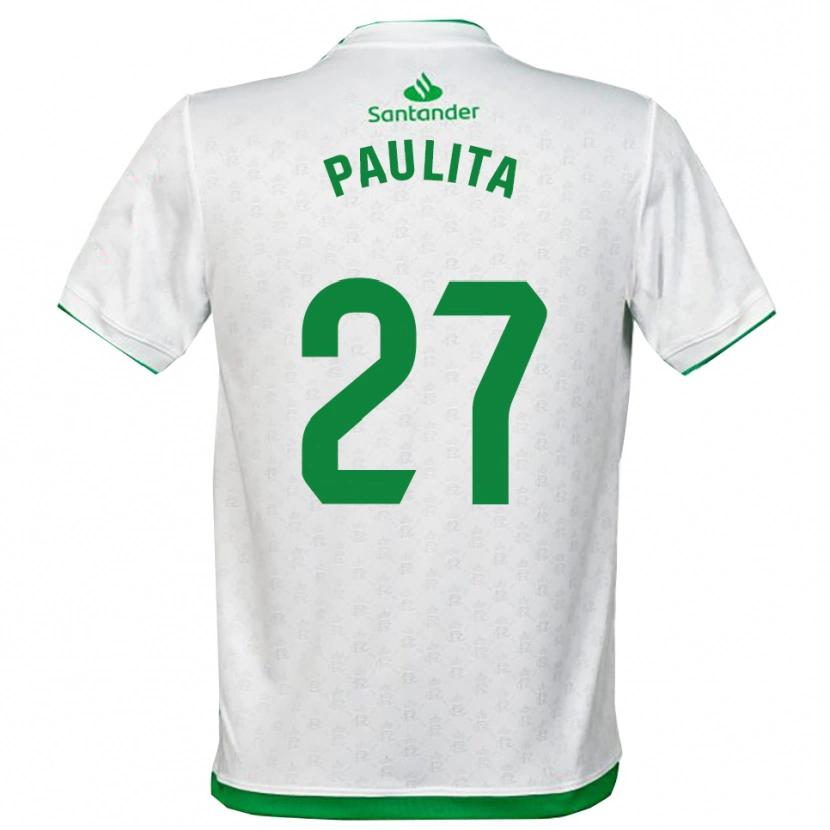 DanxenキッズPaula García Hontañón#27緑白ホームシャツ2025/26ジャージーユニフォーム