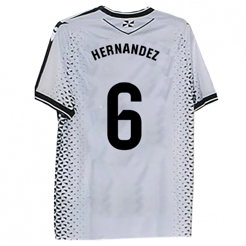 DanxenキッズCarlos Hernández#6白黒ホームシャツ2025/26ジャージーユニフォーム