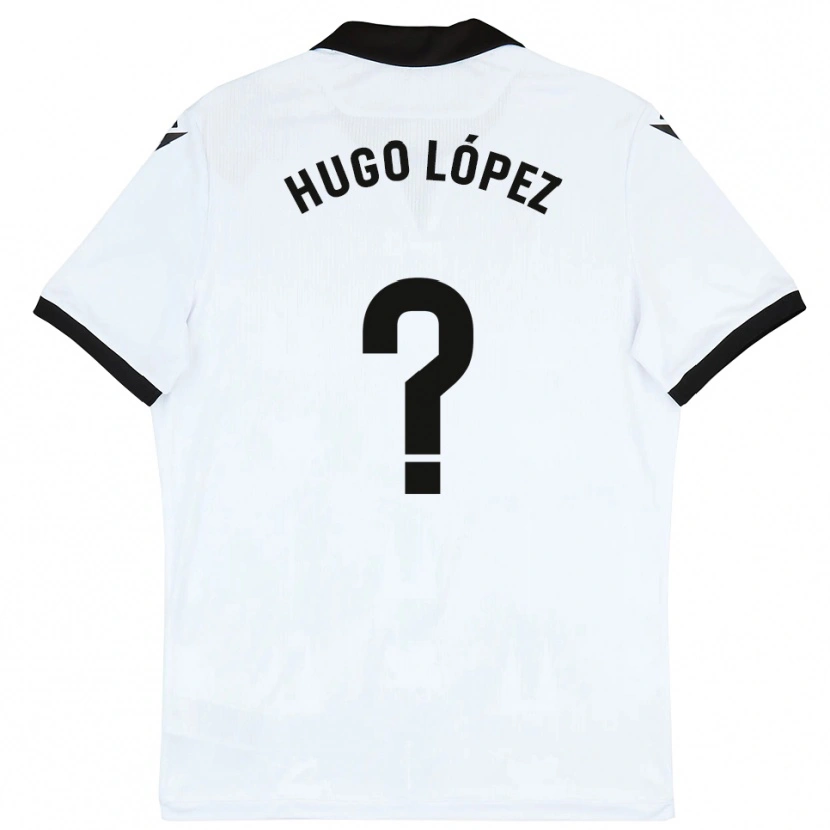 DanxenキッズHugo López#0白黒ホームシャツ2025/26ジャージーユニフォーム
