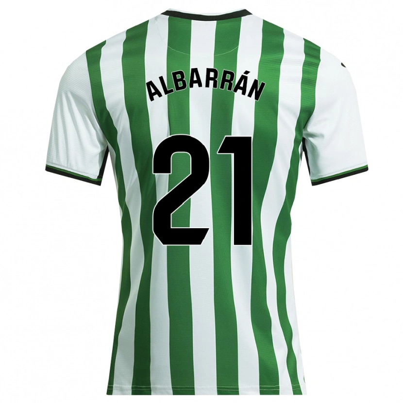 DanxenキッズCarlos Albarrán#21白緑ホームシャツ2025/26ジャージーユニフォーム