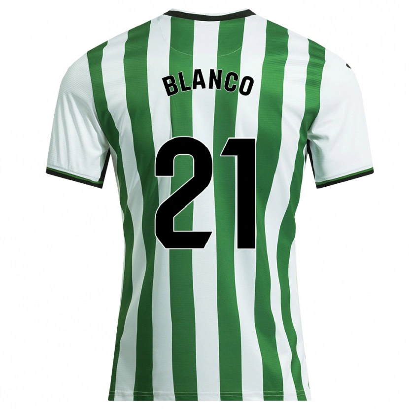 DanxenキッズVíctor Blanco#21白緑ホームシャツ2025/26ジャージーユニフォーム