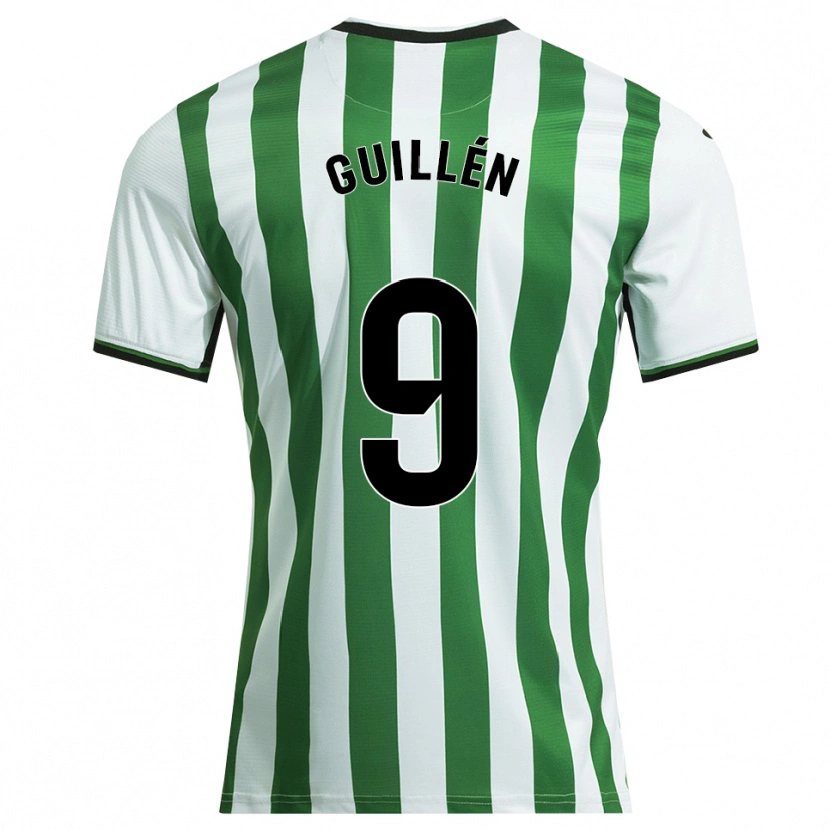 DanxenキッズLorena Guillén Vallejo#9白緑ホームシャツ2025/26ジャージーユニフォーム