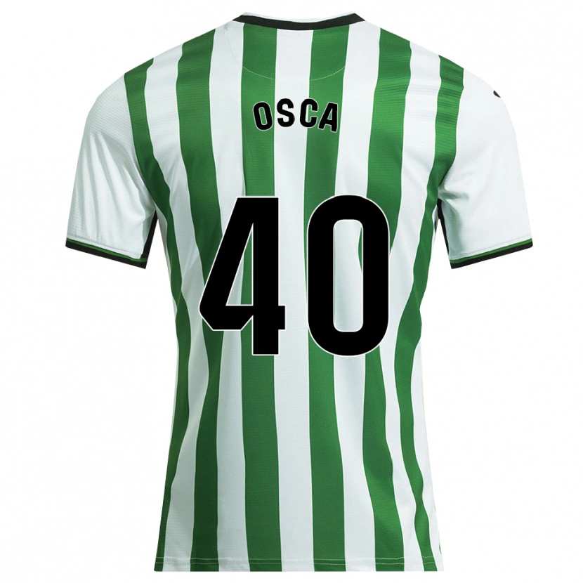 DanxenキッズCristian Osca#40白緑ホームシャツ2025/26ジャージーユニフォーム